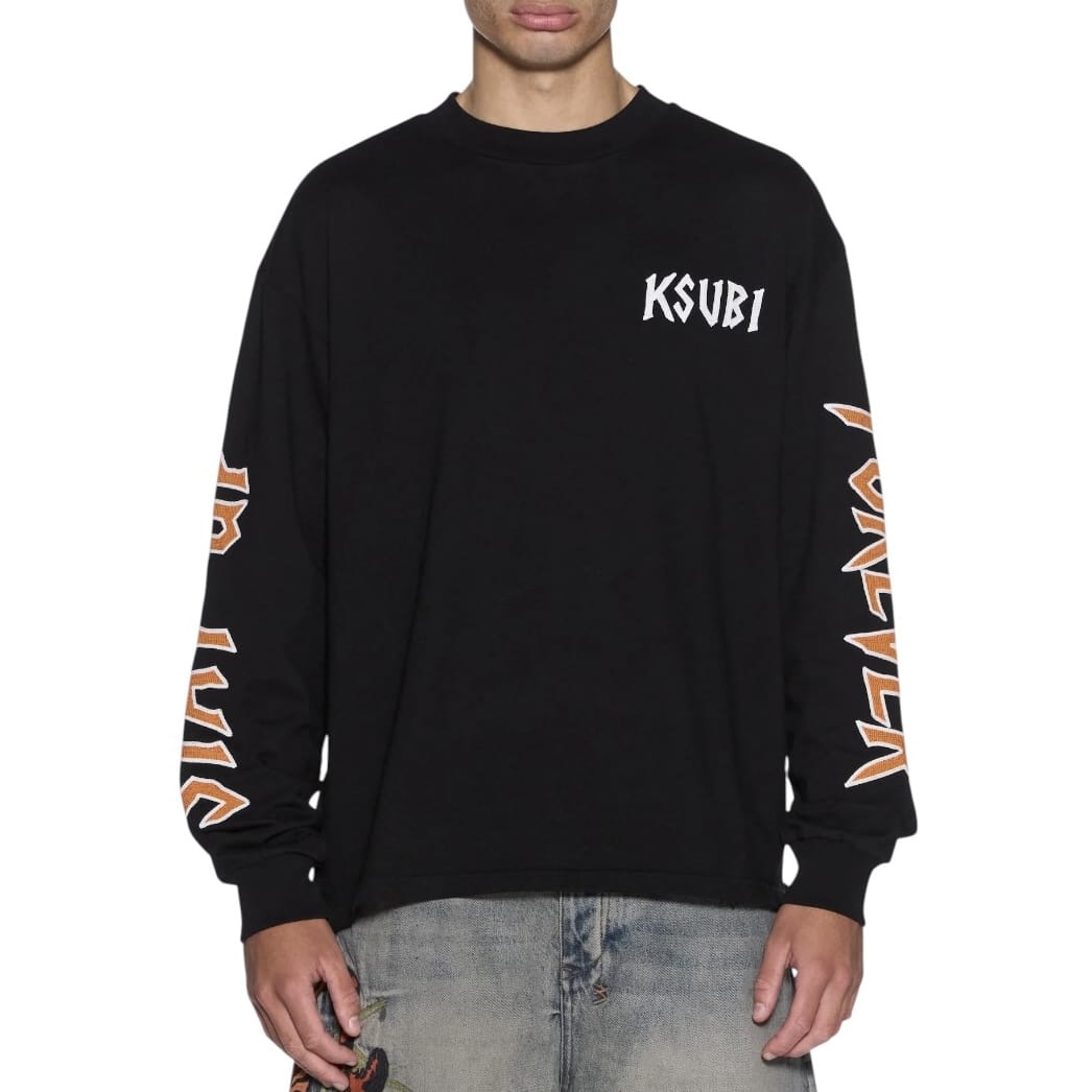 Ksubi Stay Up Ekcess Long Sleeve Tee (Black) MPF26TE010