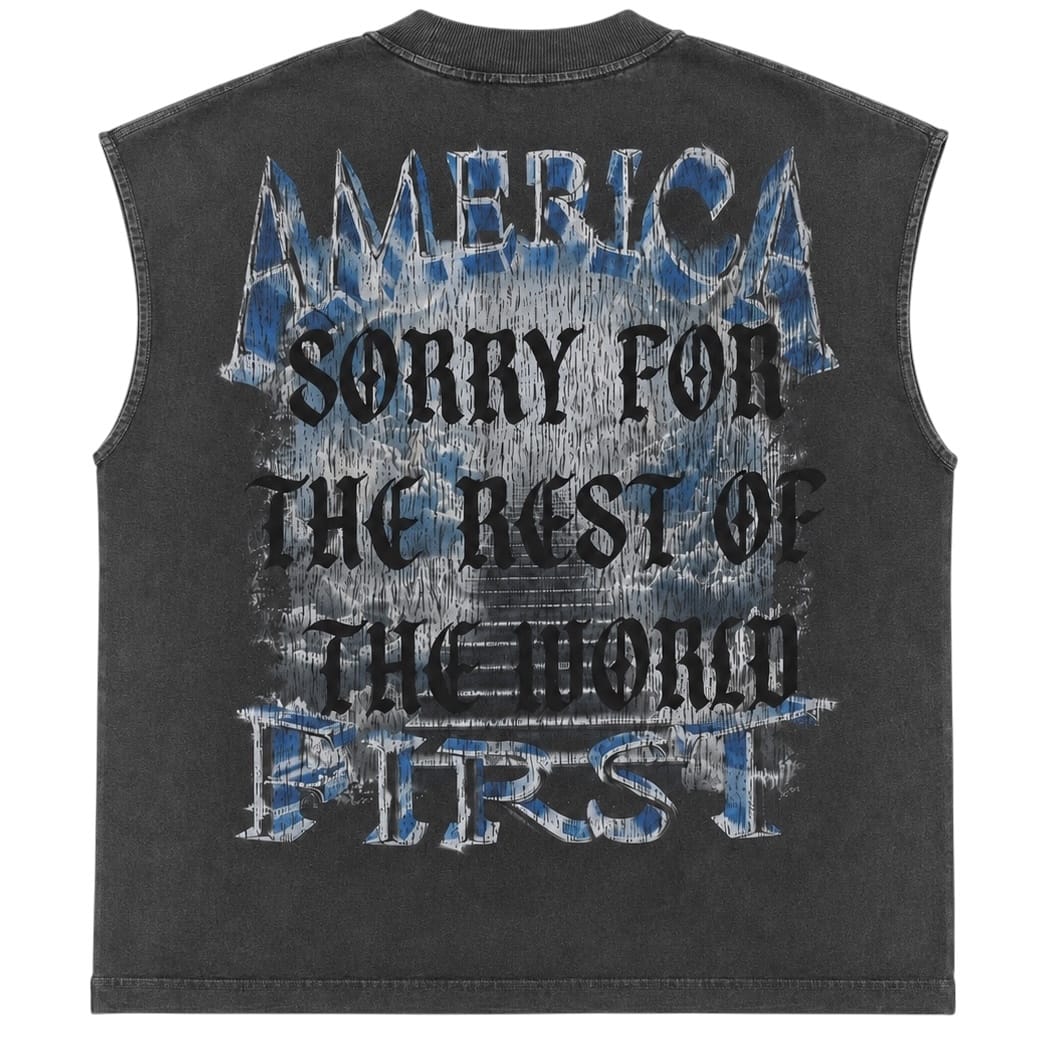 Rare Peace Trust No One Sleeveless Tee (Dark Grey) RT5052