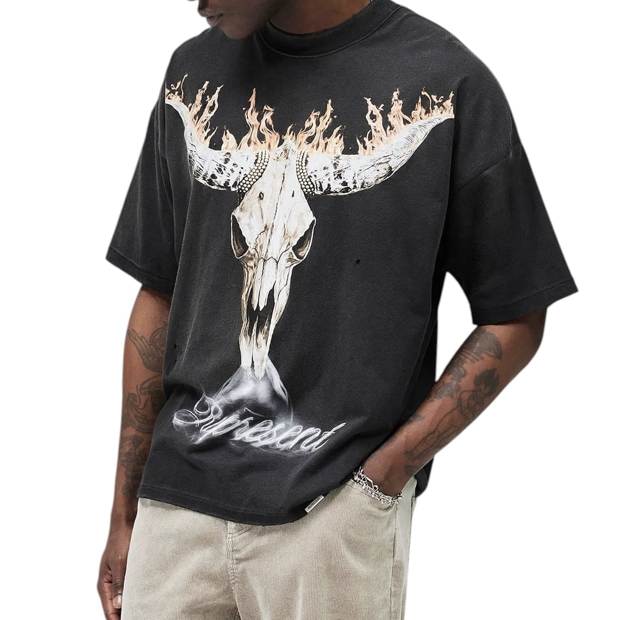 Represent British Cowboys Tee (Stained Black) MLM100592-04