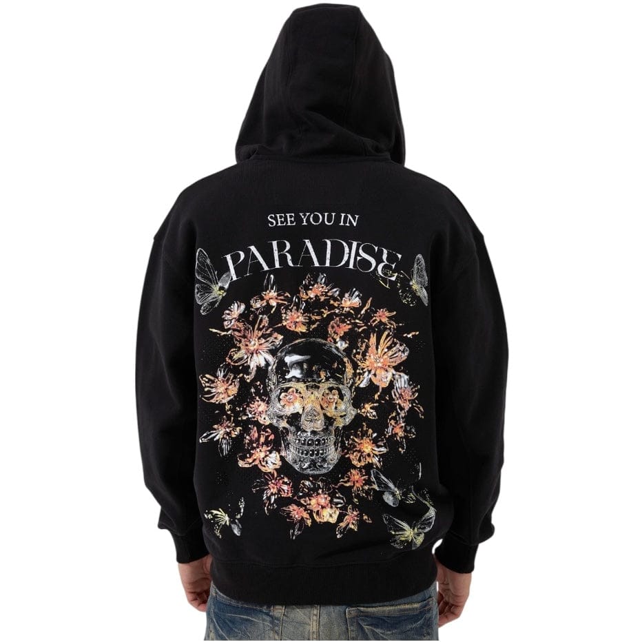 See You In Paradise Butterfly Effect Zip Up Hoodie (Black) 8267H