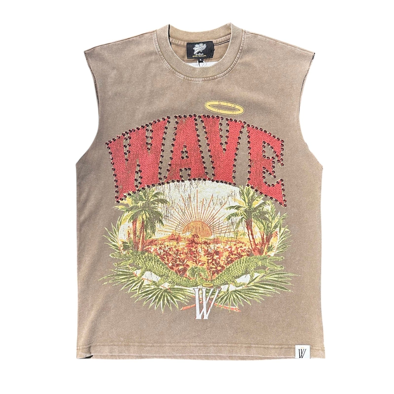 Mr Wave Paradise Cutoff Tee (Acid Brown) MR.5003