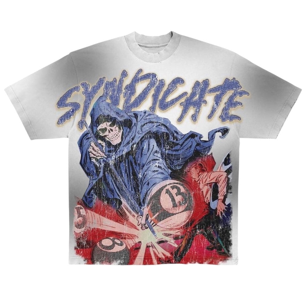 The Syndicate 13 Ball Rare Air Tee (White/Blue Wash)