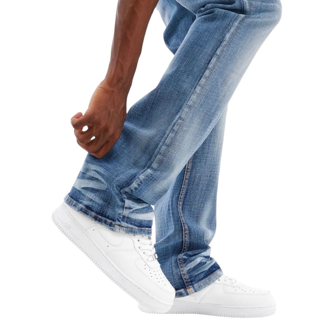 Copper Rivet Flare Fit Denim Jean (Light Sand Blue) 533018-LSB