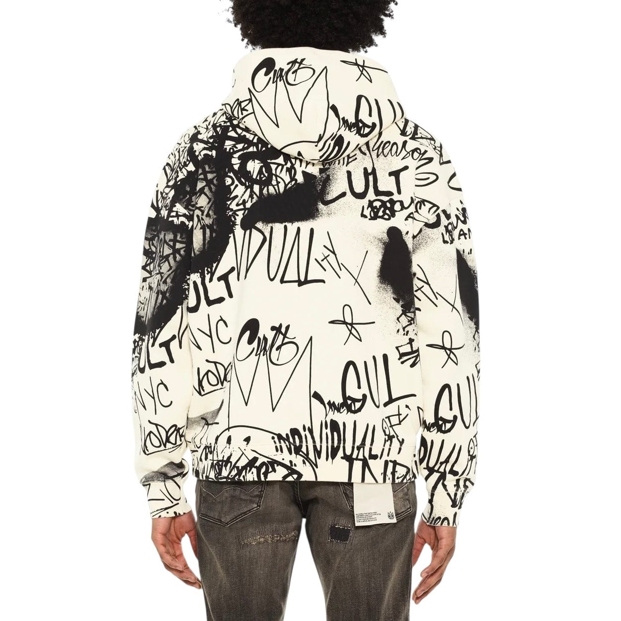Cult Of Individuality Zip Novelty Hoody (Winter White) 625B10-TP11A