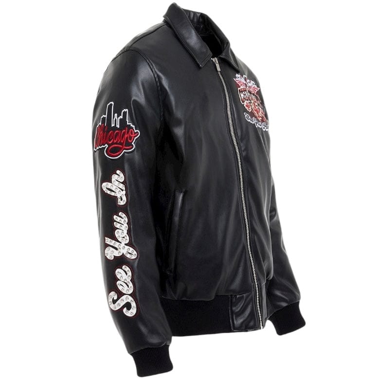 See You In Paradise Windy City Varsity Jacket (Black) 91747