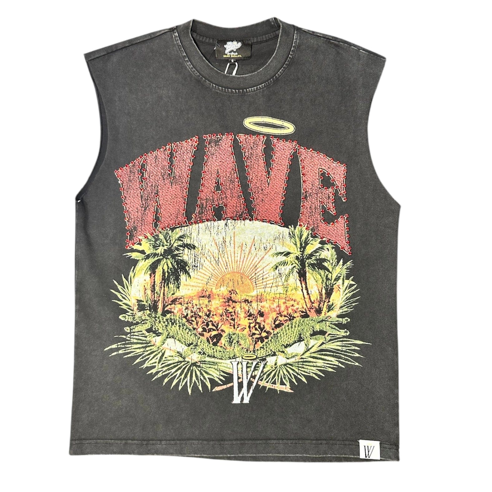 Mr Wave Paradise Cutoff Tee (Black) MR.5003