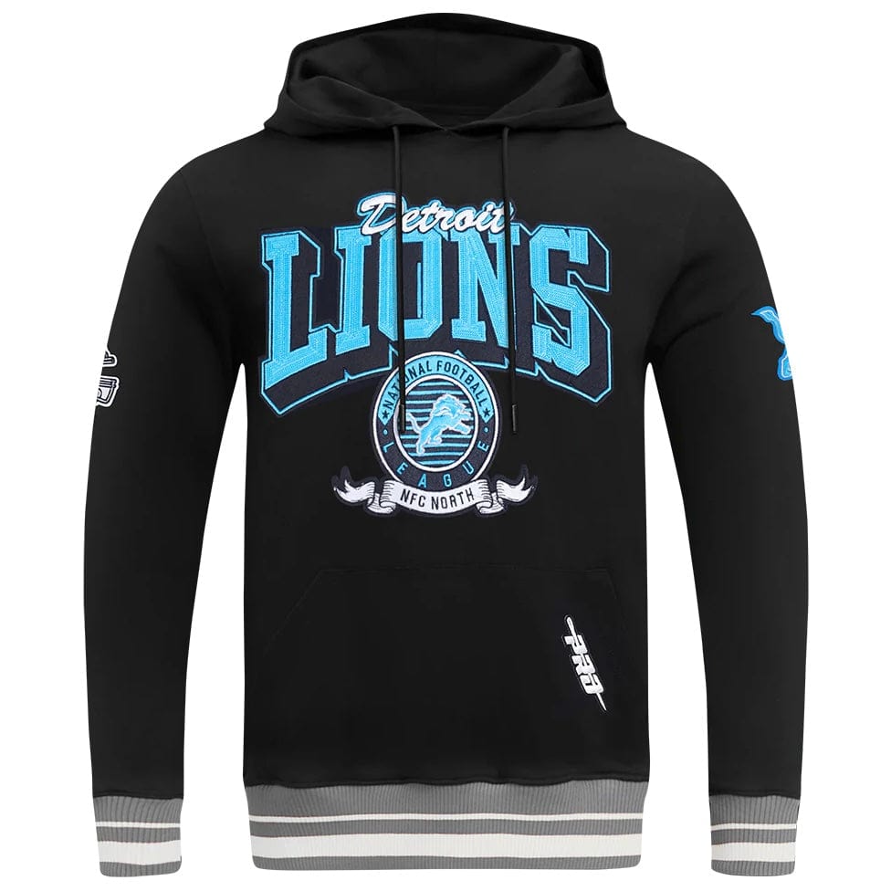 Pro Standard NFL Detroit Lions Team Badge Men's Flc Po Hoodie (Black/Gray)