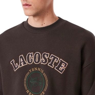 Lacoste Heritage Embroidery Fleece Sweatshirt (Brown) SH5888-51