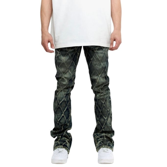 Valabasas Tired Stacked Denim Jean (Blue Vintage) VLBS-VJ3-1002