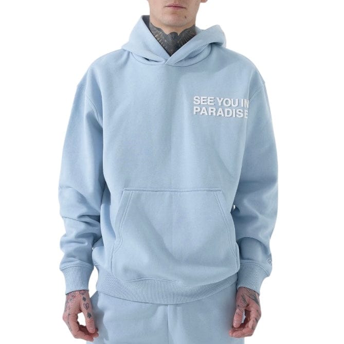 See You In Paradise Pullover Hoodie (Carolina Blue)
