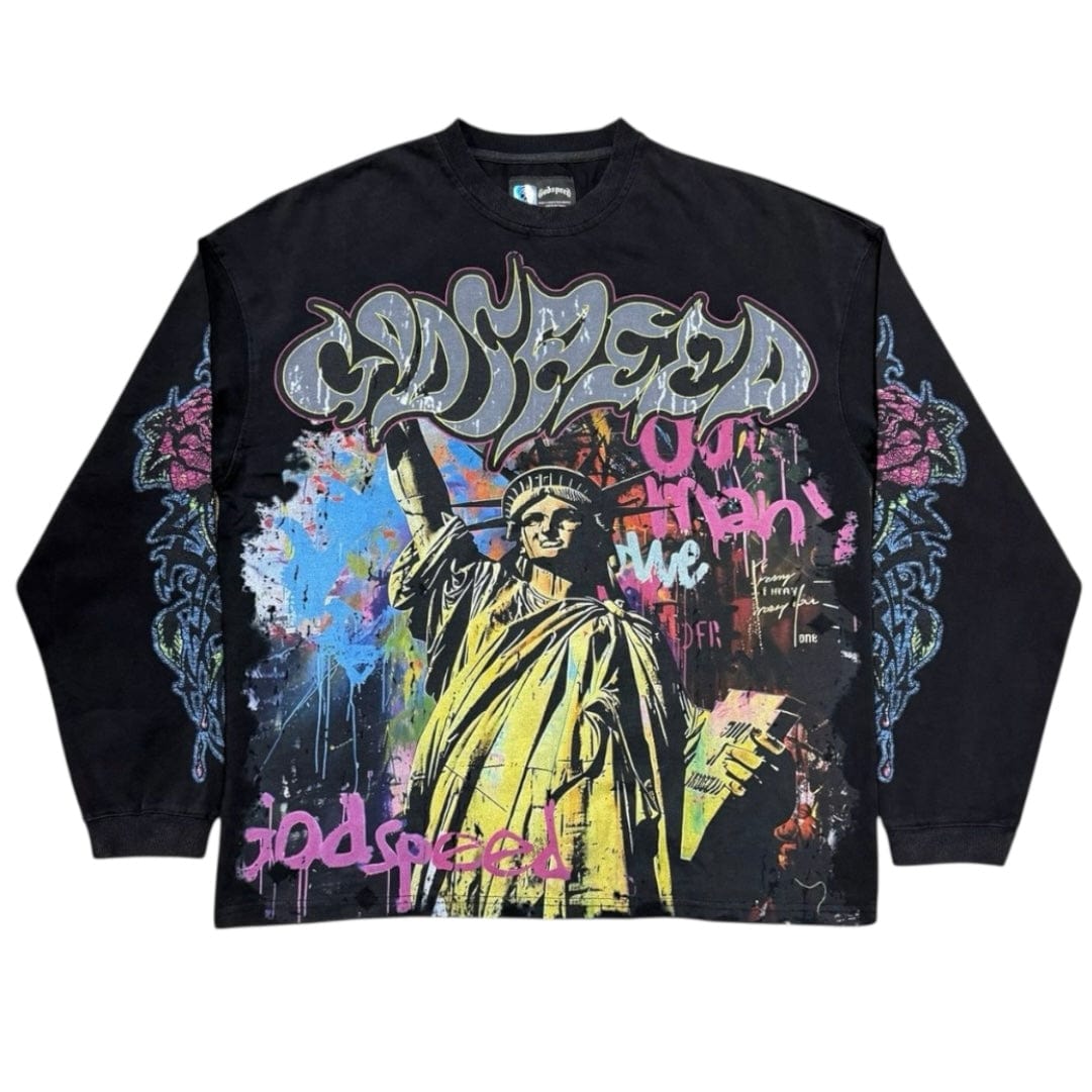Godspeed Vandal LS T Shirt (Black Wash)