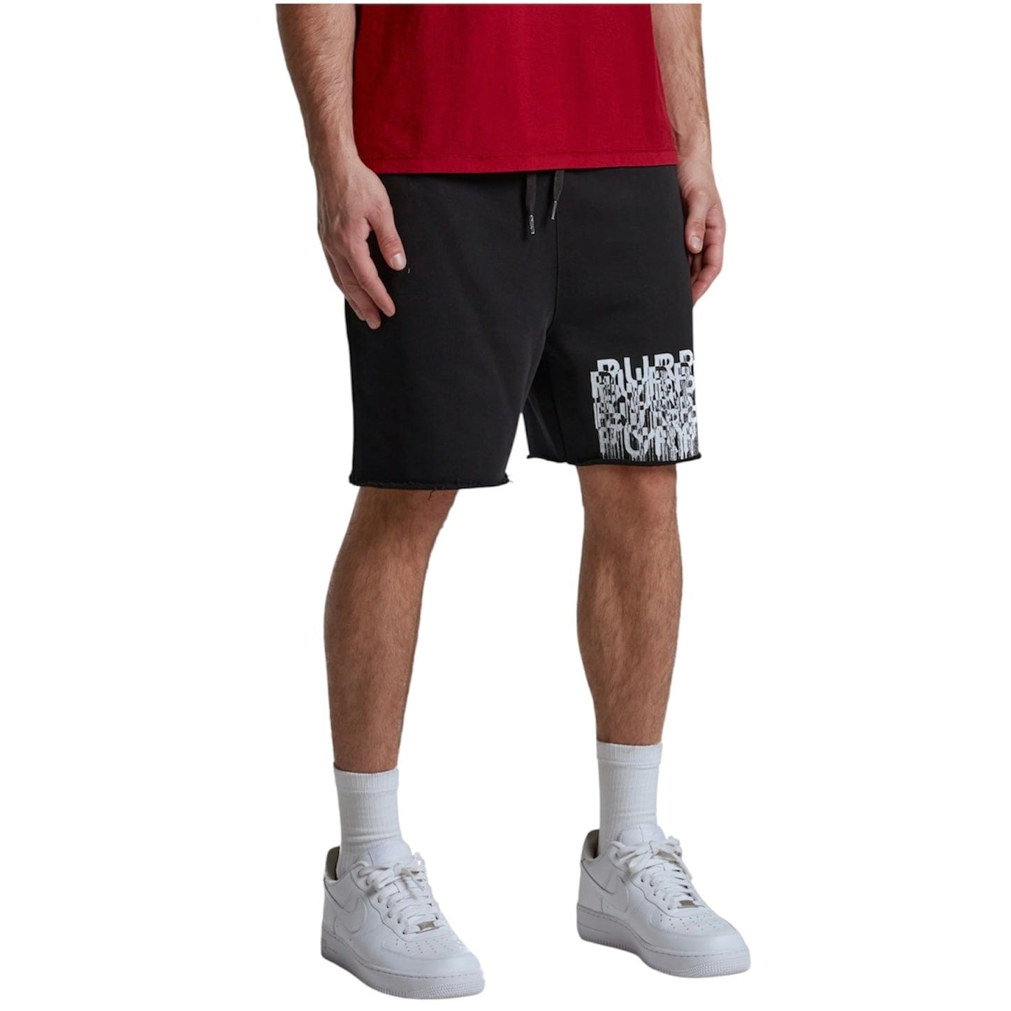 Purple Brand Mwt Fleece Shorts (Black Beauty) P446-MGBD325