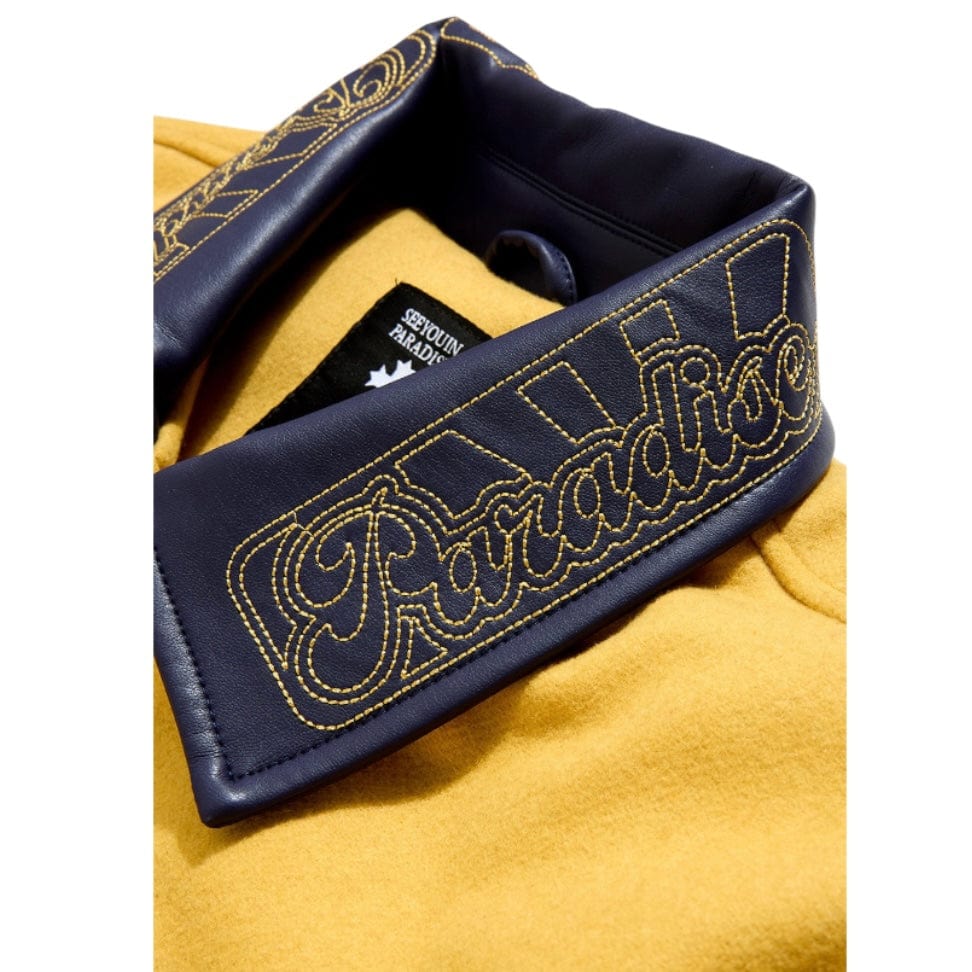 See You In Paradise Smoke & Mirrors Varsity Jacket (Mustard) 91667