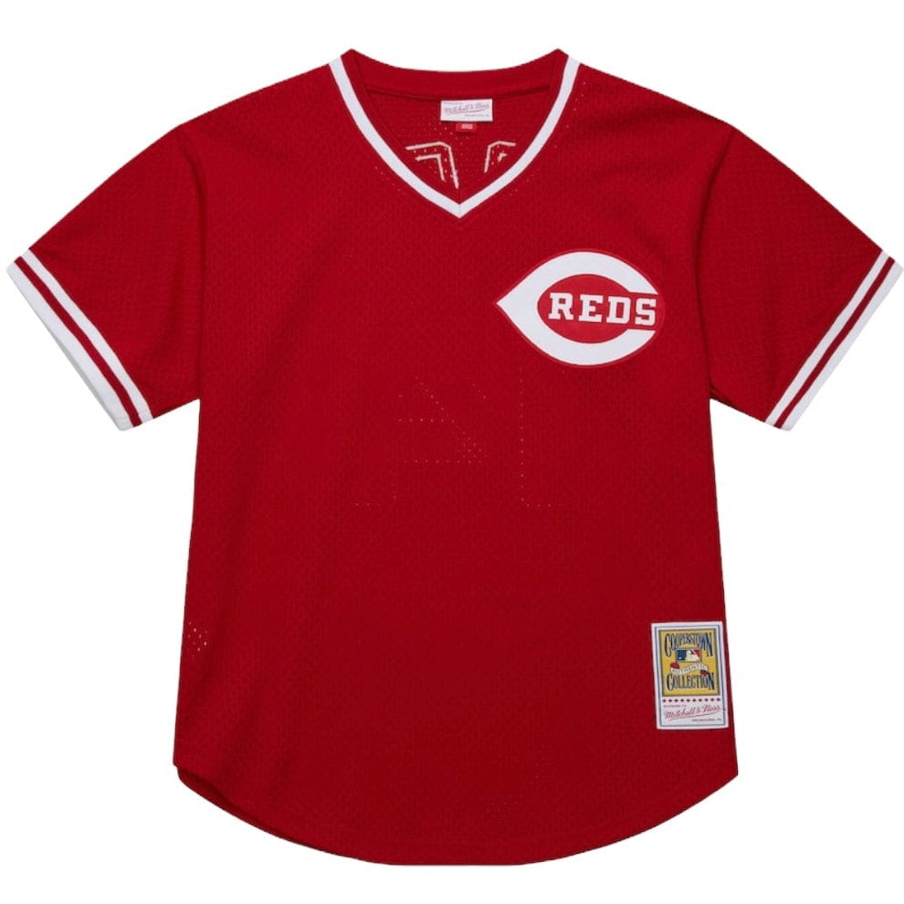 Mitchell & Ness MLB Cincinnati Reds Rose Authentic Bp Jersey (Scarlet)