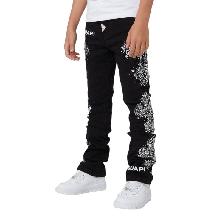Boys Guapi Distressed Cross Kids Denim (Obsidian Black)