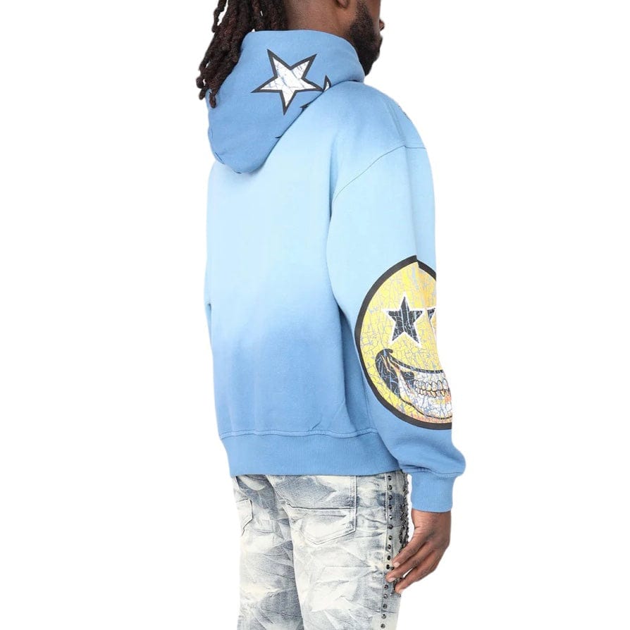Smoke Rise Oversized Maximalist Fleece Hoodie (Dusk Blue) FO25158