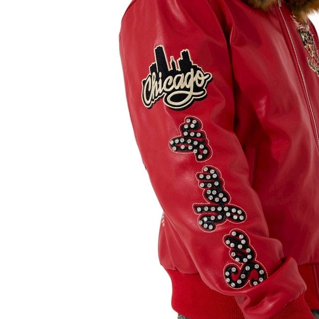 See You In Paradise Windy City Hooded Bomber Jacket (Red) 91748