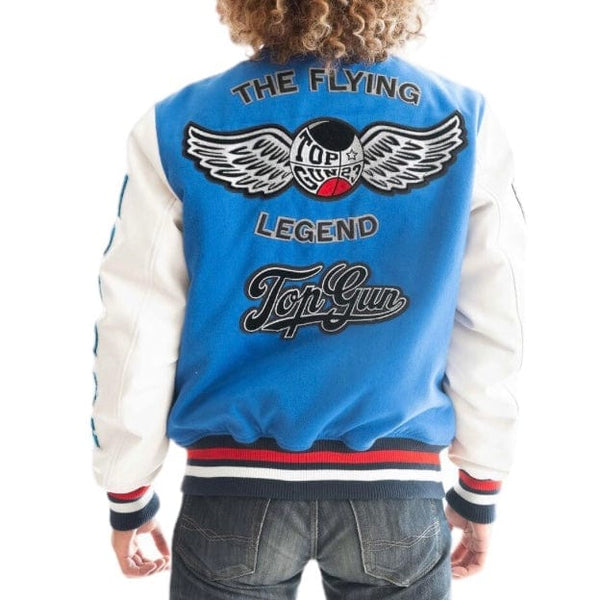 Top Gun "Flying Legend" Varsity Jacket (Blue/White) TGJ2337