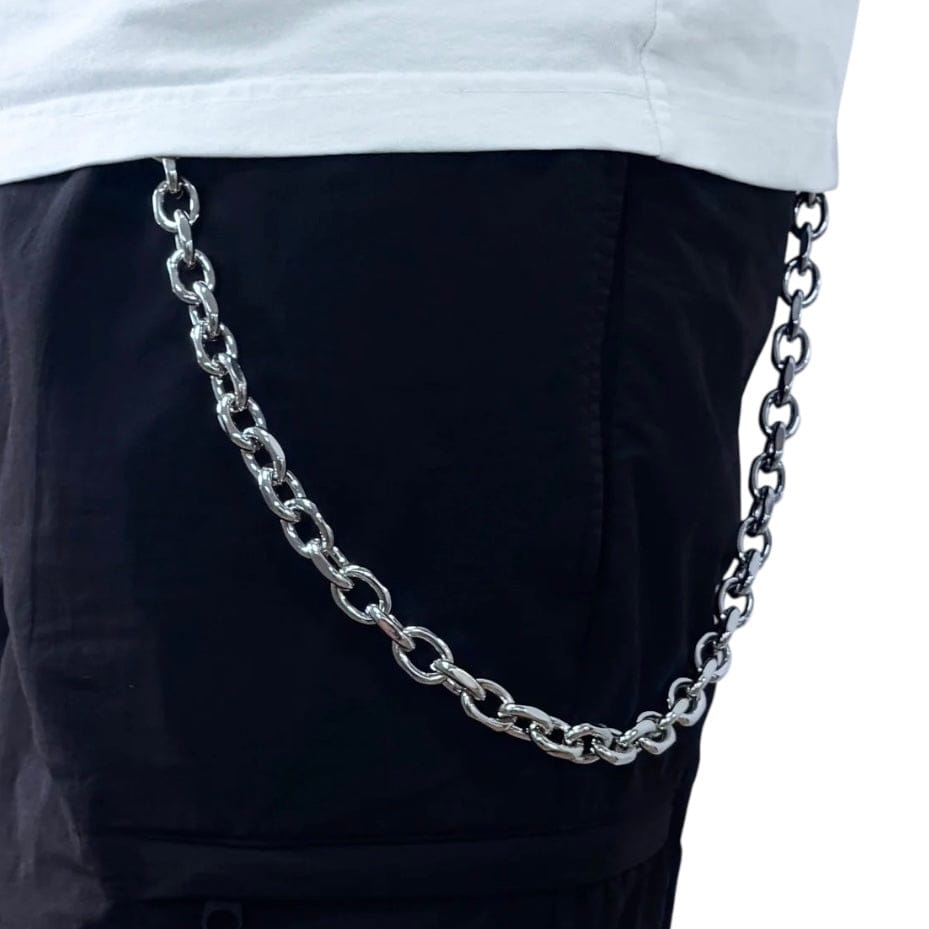 Jewelry Essentials Solid Anchor Link Pant Chain (Silver) BKC-206S