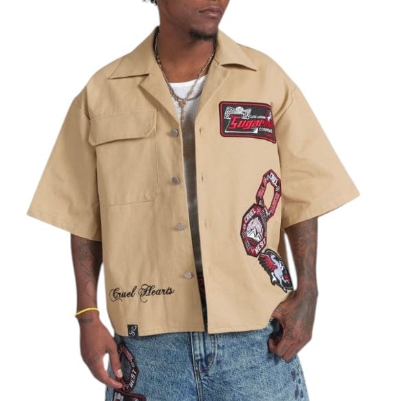 Sugar Hill Cruel Box-Fit Work Shirt (Khaki) SH25-SPR2-76