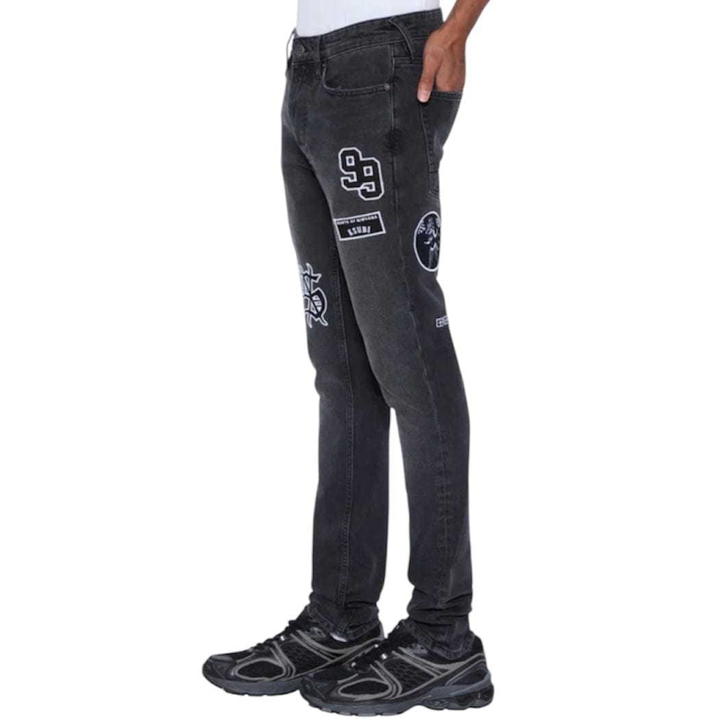 Ksubi Van Winkle Roadhouse Denim Jean (Black Patched) MPF25DJ009