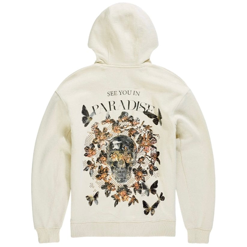 See You In Paradise Butterfly Effect Zip Up Hoodie (Cream) 8267H