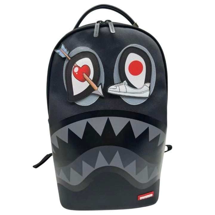 Sprayground Black Removable Eyes DLXSV Backpack
