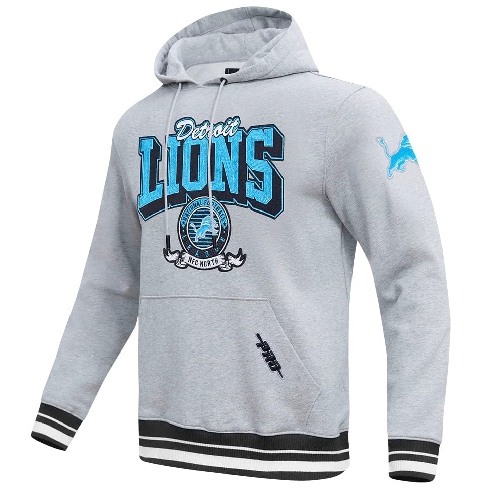 Pro Standard NFL Detroit Lions Team Badge Men's Po Hoodie (H.Gray/Black)