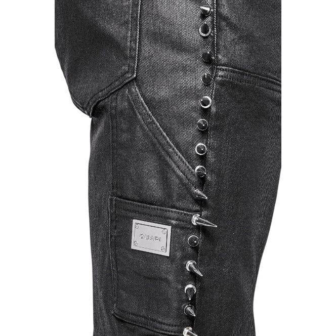 Guapi Spikes W/ Chain Denim (Obsidian Black)