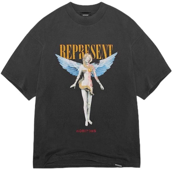 Represent Reborn T Shirt (Aged Black) MLM434-444