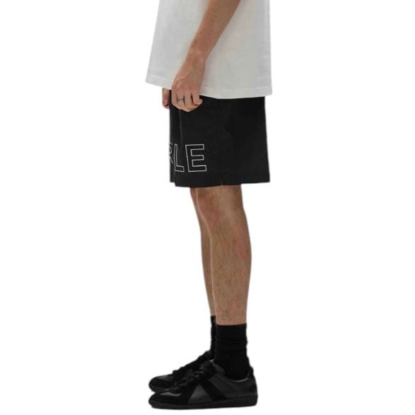 Purple Brand Outline Swim Shorts (Black) P504-PBWO225