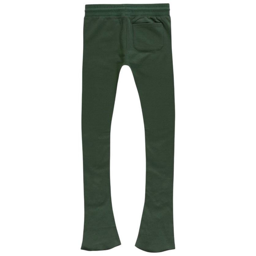 See You In Paradise Tonal Stacked Sweatpants (Deep Olive)
