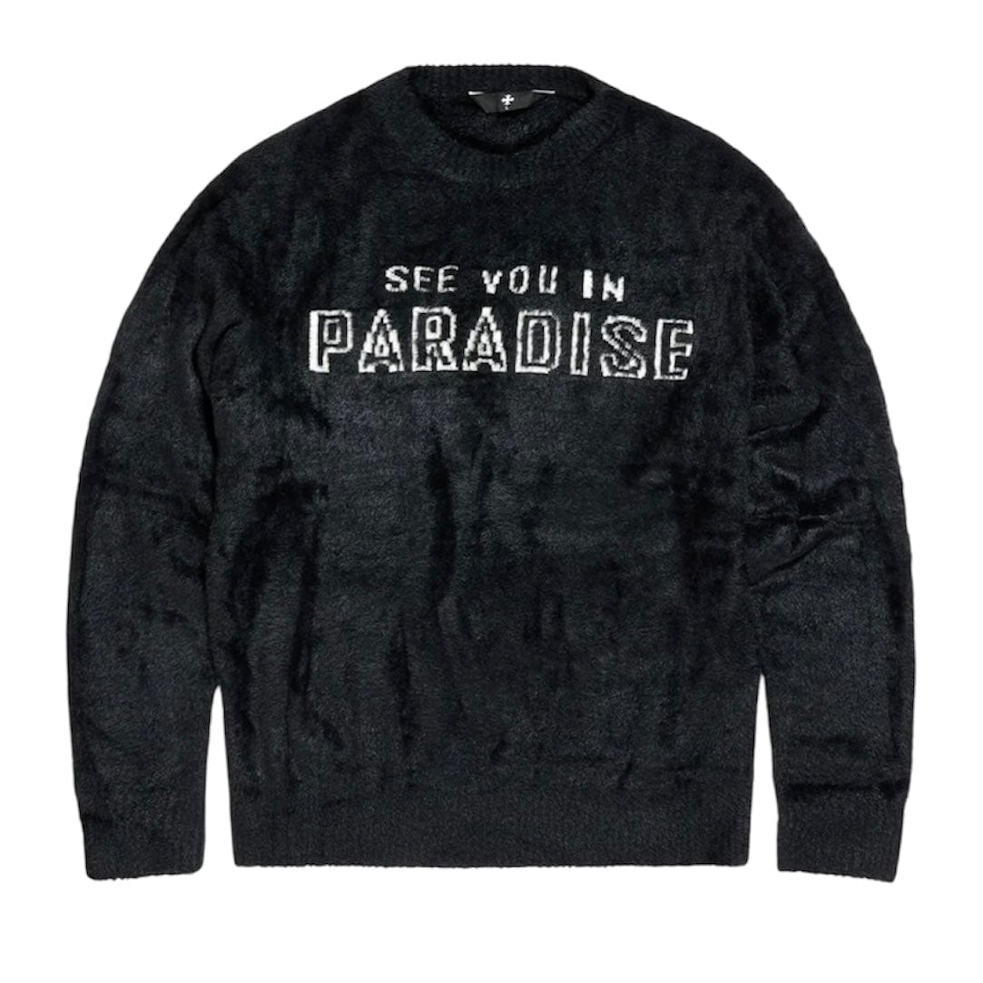 See You In Paradise Plush Crewneck Sweater (Black) 3992