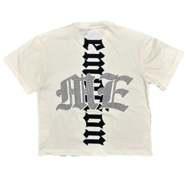 Mixed Emotion Beach Rhinestone Tee (Cream)
