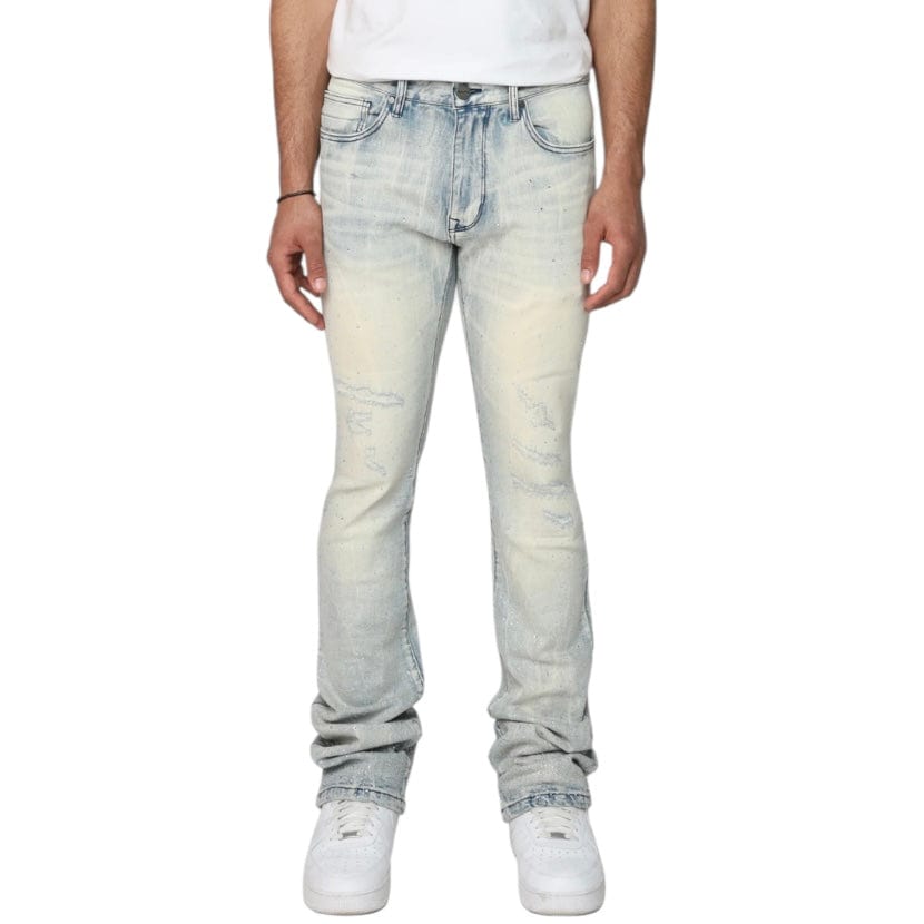 Smoke Rise Stacked All Rhinestone Jean (Anges Blue) JP25536