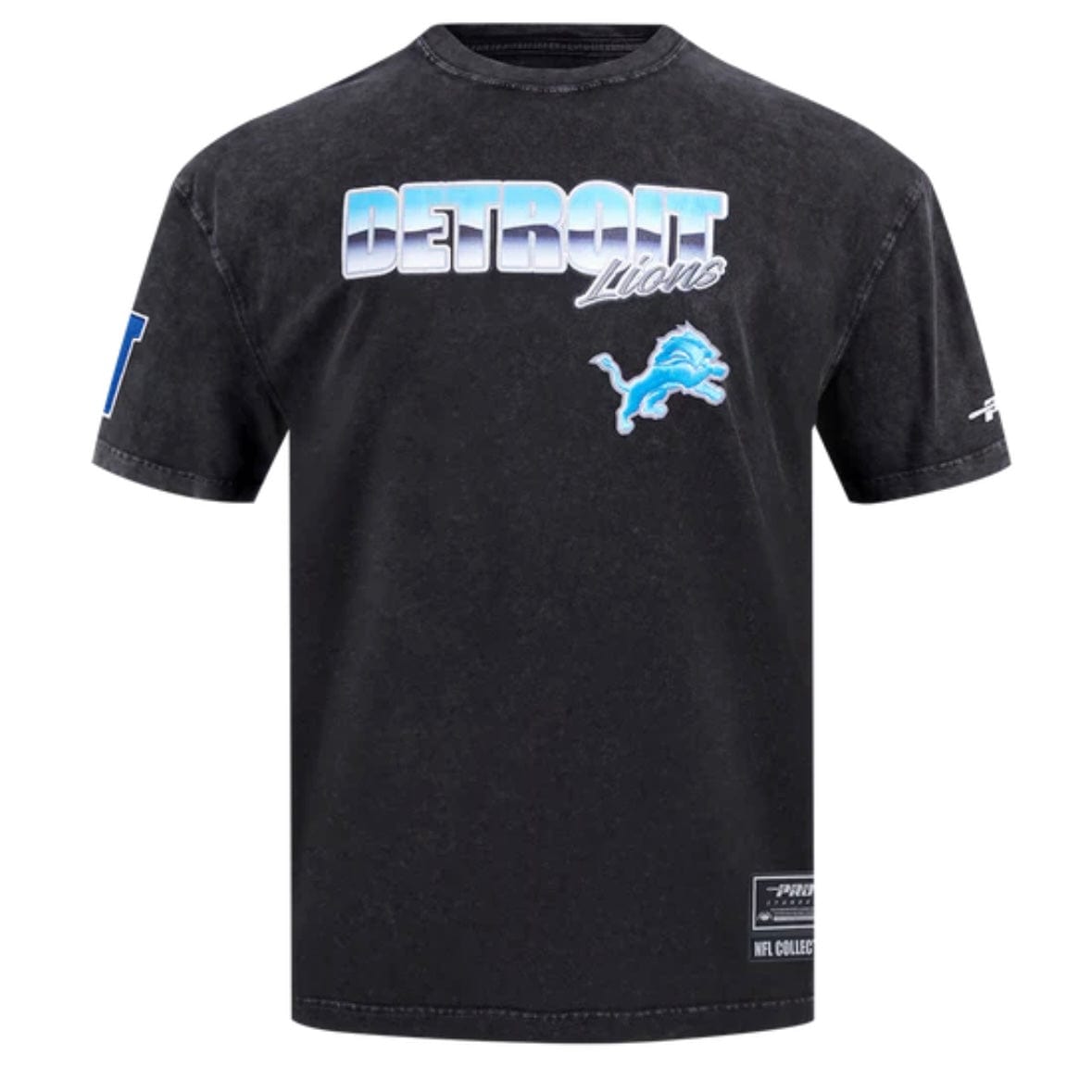 Pro Standard NFL Detroit Lions Chrome Jersey Drop Shoulder Tee (Black Wash)