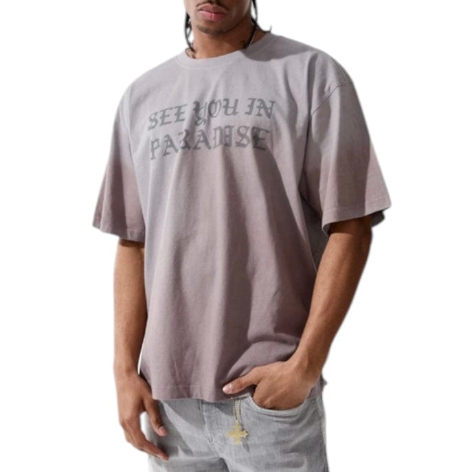 See You In Paradise Cropped T Shirt (Cement Wash) 9120A