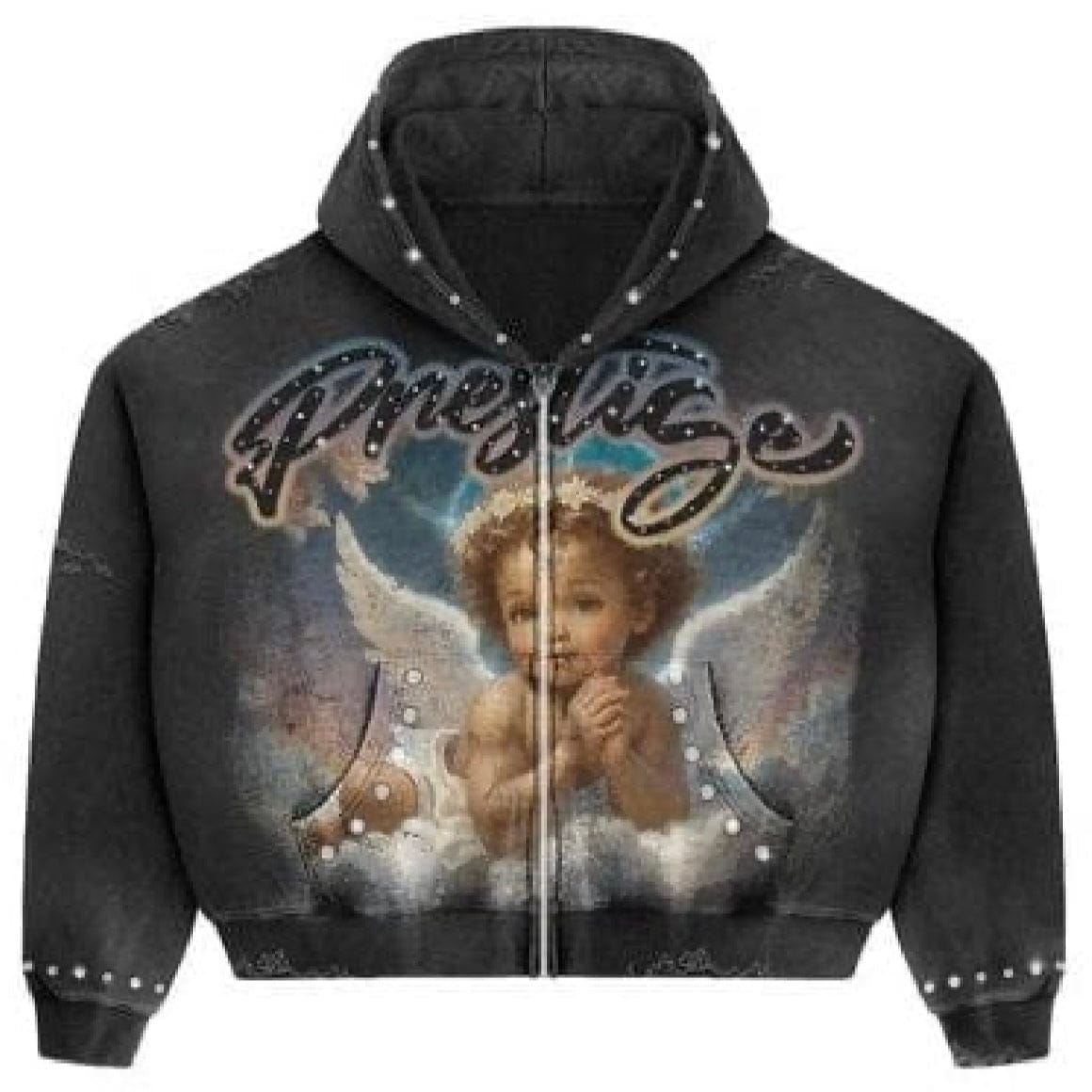 Prestige Collection Angel Hoodie (Black/Blue)