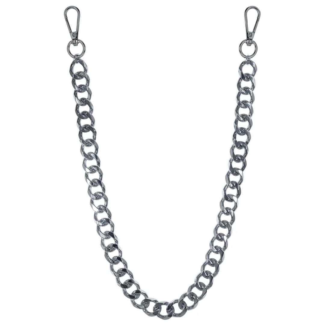 Jewelry Essentials Solid 14mm Cuban Link Pant Chain (Silver) BKC-209S