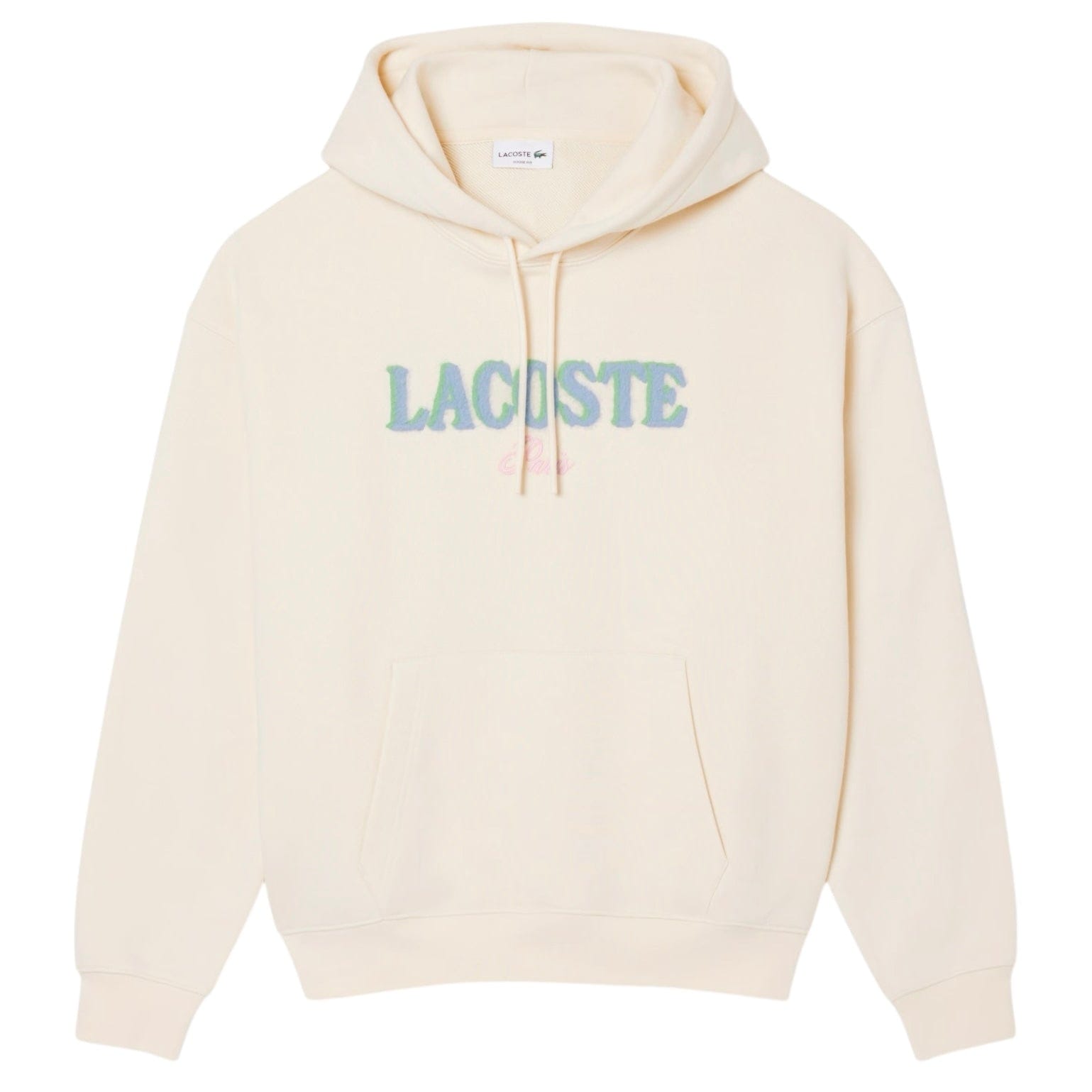 Lacoste Loose Fit Embroidered Hoodie (Cream) SH5464-51