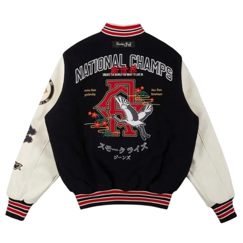 Smoke Rise Tokyo Varsity Jacket (Navy) WW23699