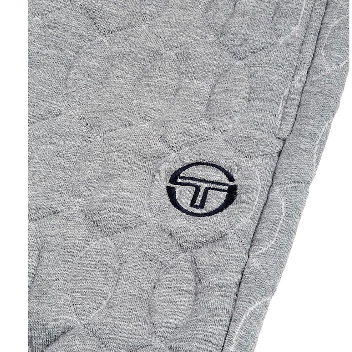 Sergio Tacchini Aversa Quilted Hoodie & Sweatpants Set (Light Heather Grey)
