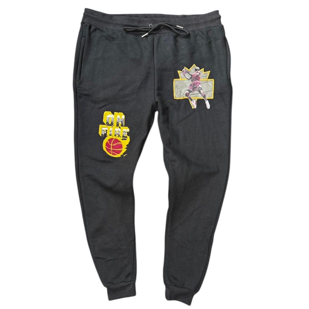 Retro Label 6s Bordeaux On Fire Sweatpant (Black) - 090222