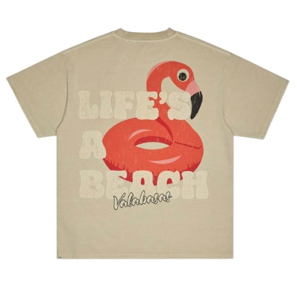 Valabasas Lifes A Beach Tee (Cream) VLBS-VT1-1027