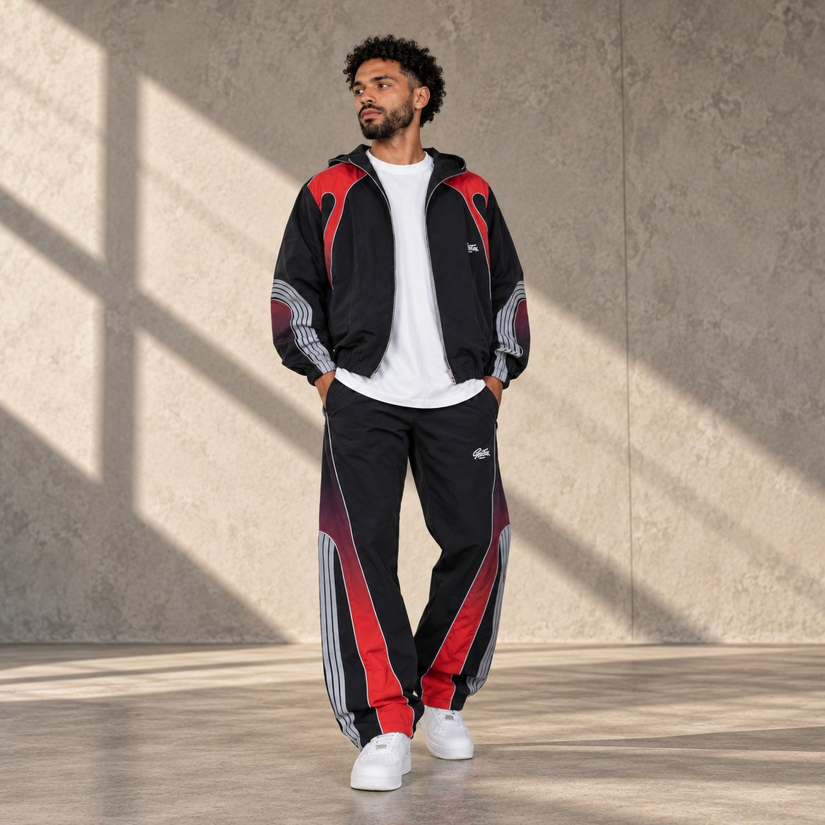 Eptm Helios Jacket & Pants Set (Black/Red)