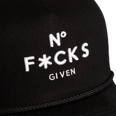Field Grade No F*cks Given Twill Meshback Trucker Hat (Black) 1004994