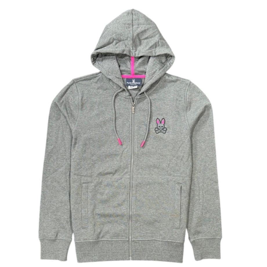 Psycho Bunny Drake Full Zip Hoodie (Heather Storm) HL21-B6H604R1FT