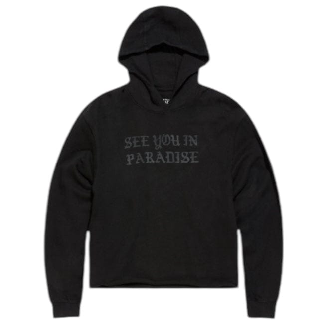 See You In Paradise Cropped Pullover Hoodie (Jet Black) 9120H