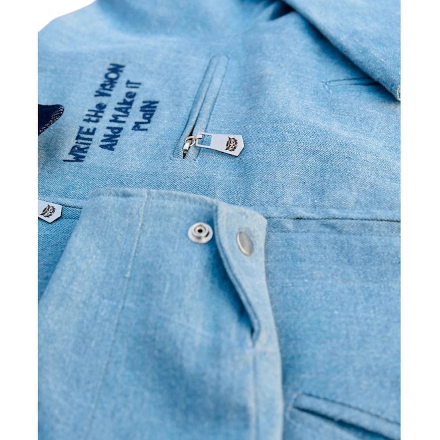 Vision Worker Full Zip Denim Jacket (Denim)