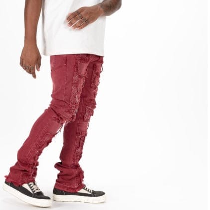 Pheelings "Inspired By" Flare Stack Denim (Burgundy)